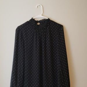 HM black long sleeve dress
